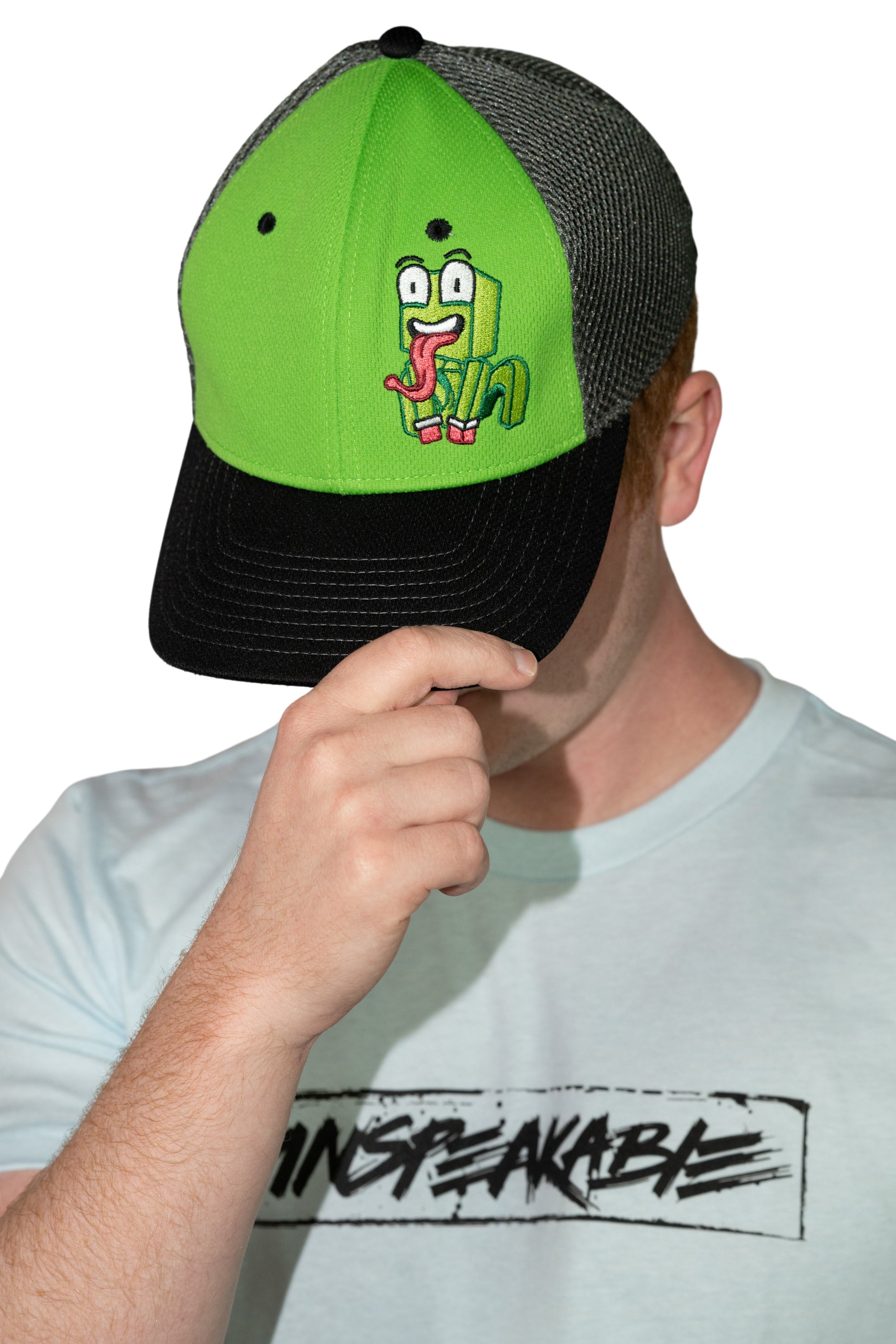 CROUCHING ICON LIME HAT - UnspeakableGaming