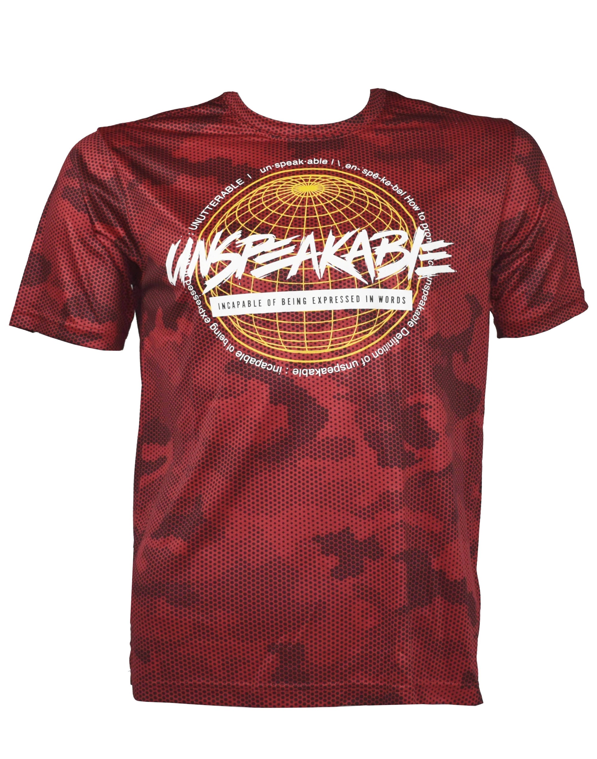 RED CAMO HEX T-SHIRT - UnspeakableGaming