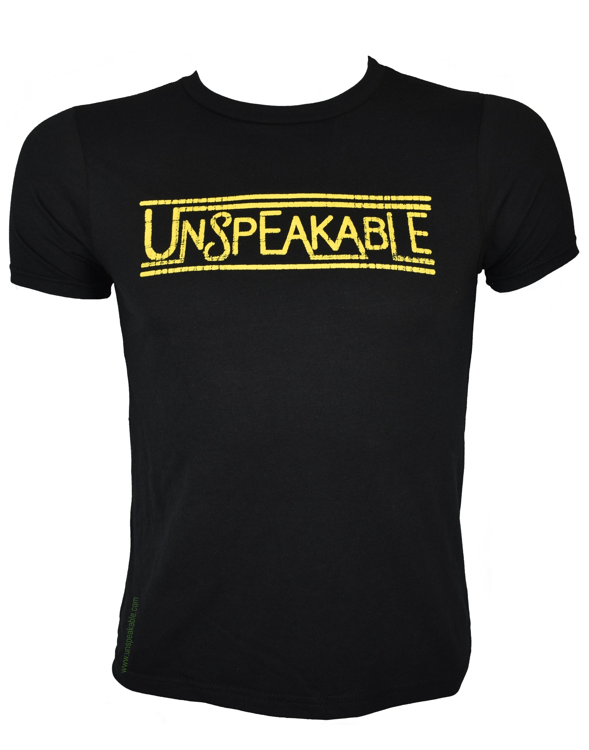 BLACK T-SHIRT WITH YELLOW FONT - UnspeakableGaming